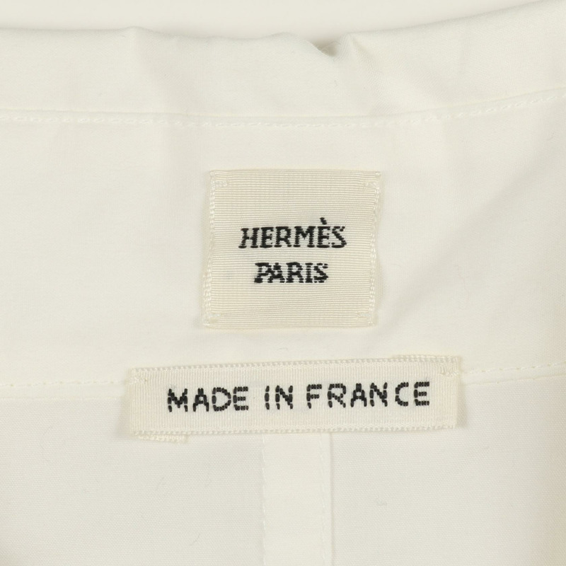 愛馬仕襯衫裙 2E0501DJ 純棉 白色 二手 女款 #40-2