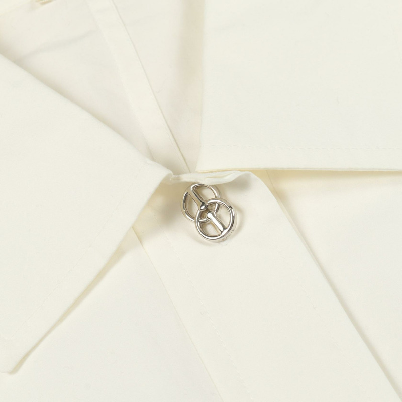 愛馬仕襯衫裙 2E0501DJ 純棉 白色 二手 女款 #40-6