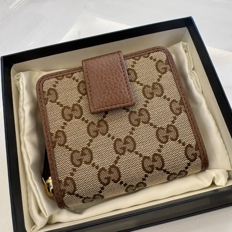 *SHIHNA名牌精品* GUCCI 雙G緹花 8卡短夾-0