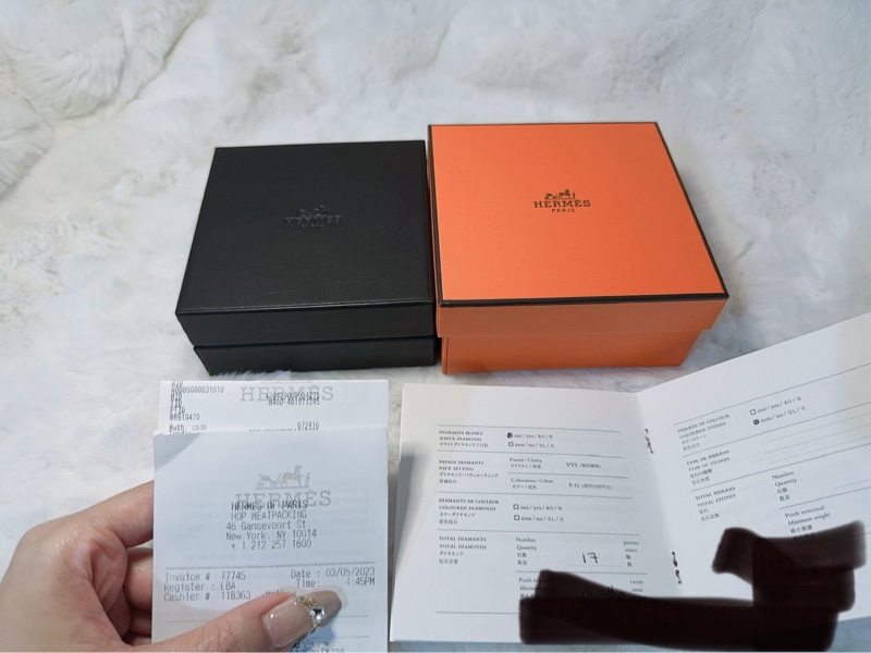 愛馬仕Hermes Finesse小Q滿鑽項鏈 白K金近全新-6
