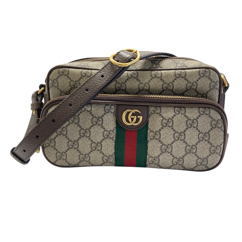 GUCCI 古馳 723312 Ophidia PVC帆布 斜背包 卡其色老花-0