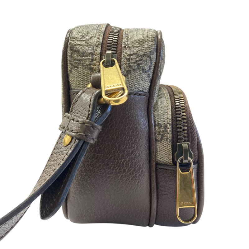 GUCCI 古馳 723312 Ophidia PVC帆布 斜背包 卡其色老花-3