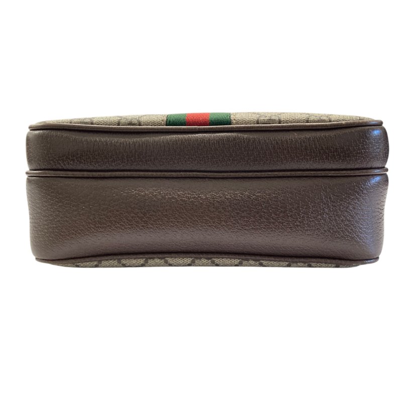 GUCCI 古馳 723312 Ophidia PVC帆布 斜背包 卡其色老花-4