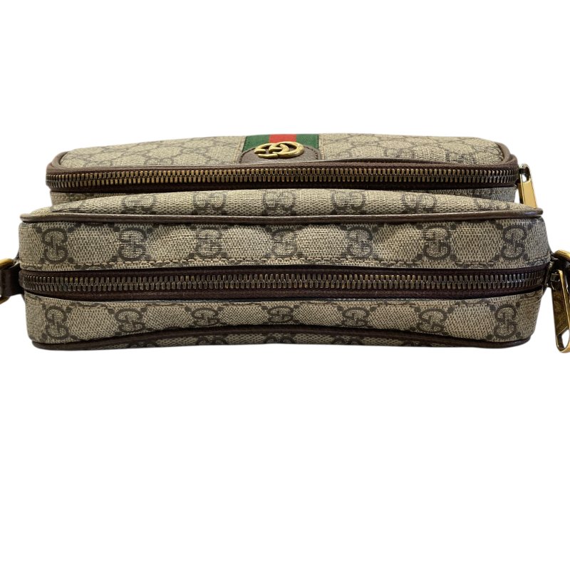 GUCCI 古馳 723312 Ophidia PVC帆布 斜背包 卡其色老花-5