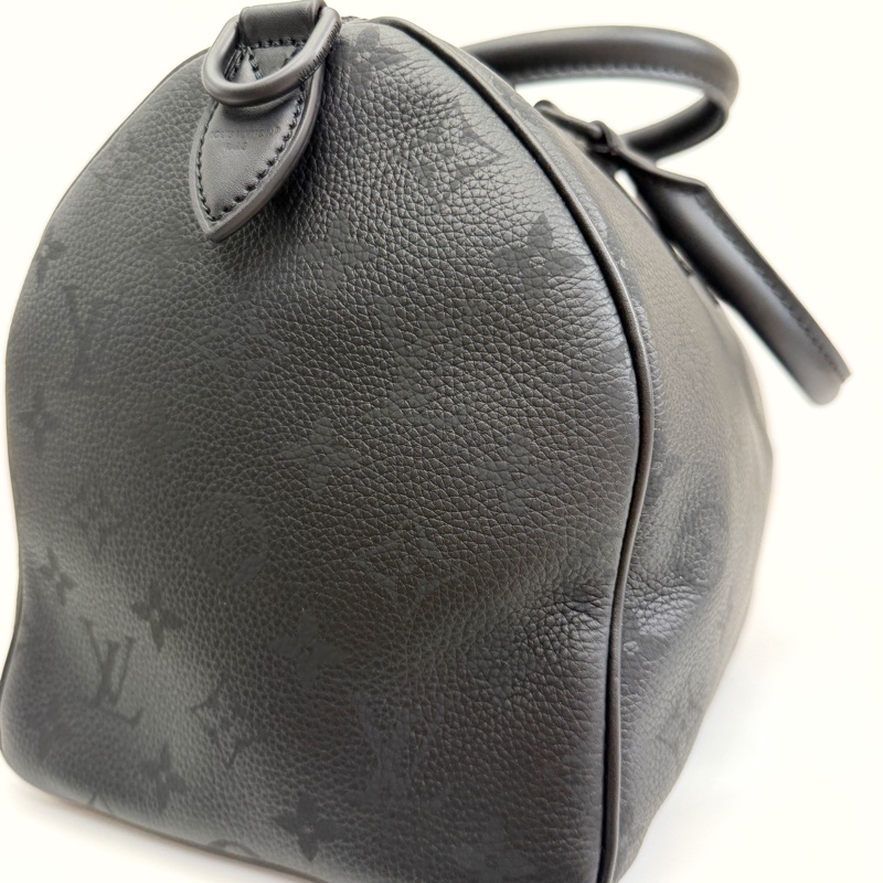 LV 黑牛皮黑釦Speedy 30 P9 手提斜背包M13904-4