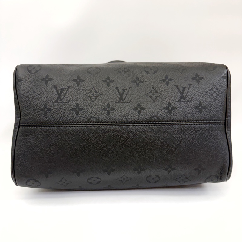 LV 黑牛皮黑釦Speedy 30 P9 手提斜背包M13904-11