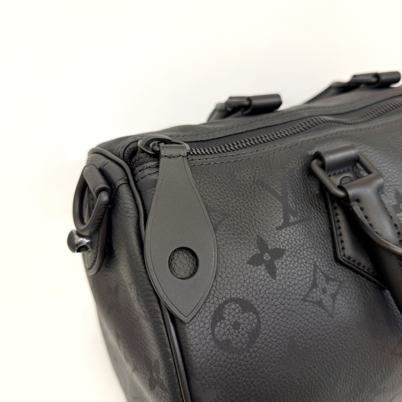 LV 黑牛皮黑釦Speedy 30 P9 手提斜背包M13904-14