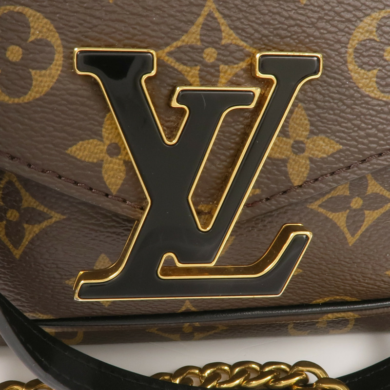 LOUIS VUITTON Monogram Passy金扣肩背袋棕色-10