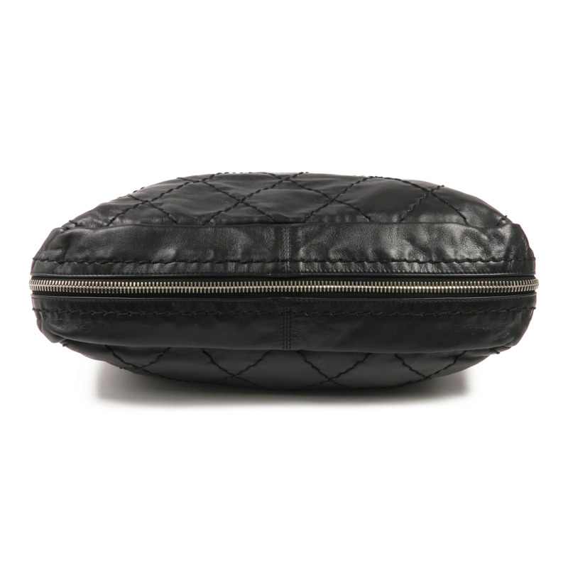 CHANEL 牛皮皮革Handbag銀扣手挽袋-3