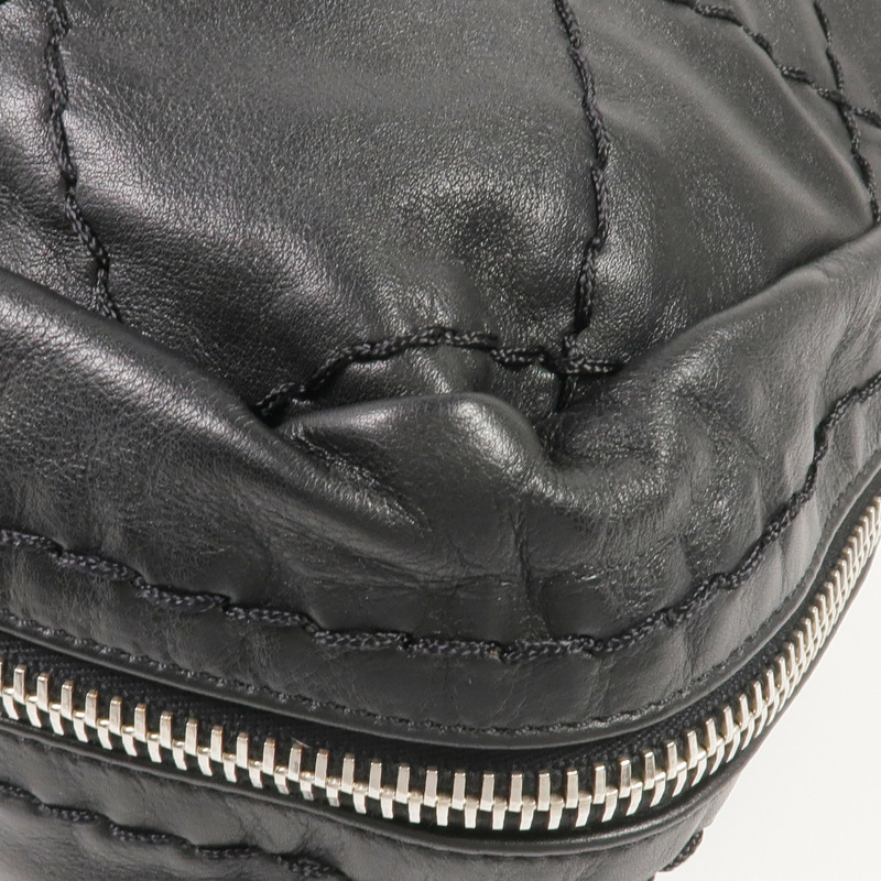 CHANEL 牛皮皮革Handbag銀扣手挽袋-7