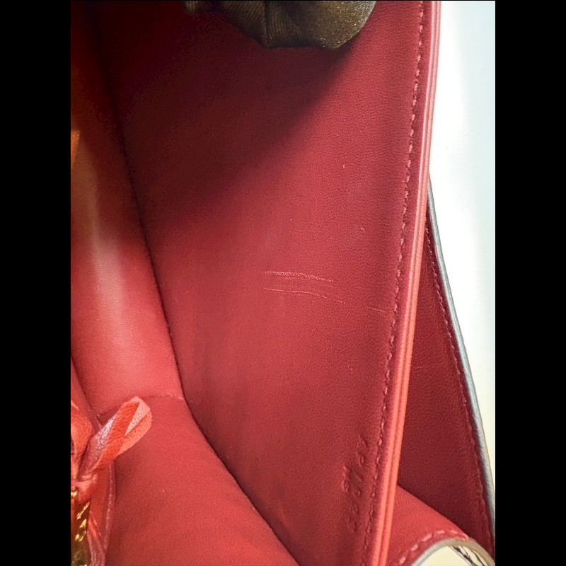 Hermes 金釦黑亮鱷魚皮康康包 constance 23-18