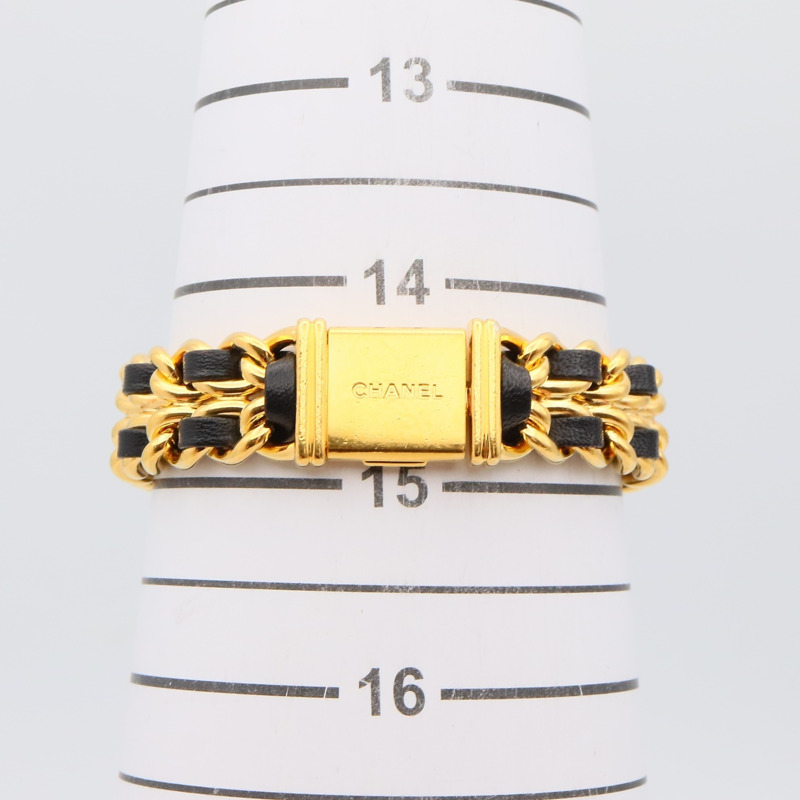 香奈兒 Premiere M 系列腕錶，鍍金，皮革錶帶，女士款，黑色，H0001-6