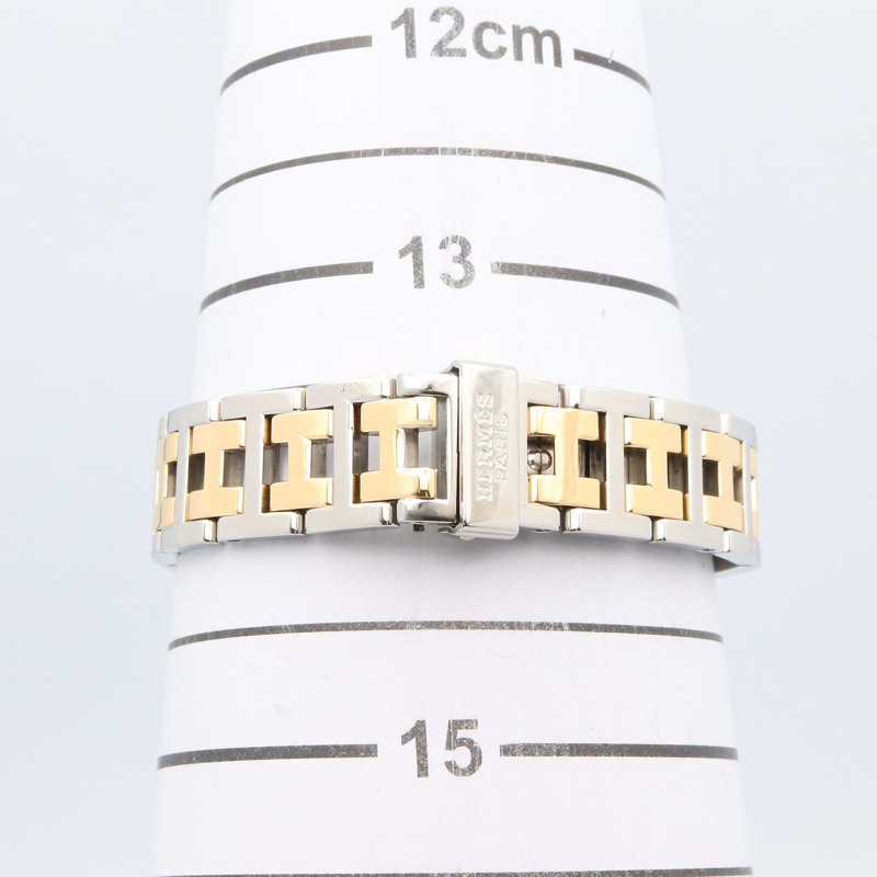 愛馬仕 Clipper Nacrée 女士腕錶，鍍金款，不鏽鋼錶殼，白色錶盤，白色錶殼，CL4.220-6