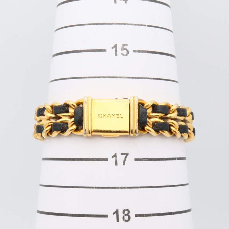 香奈兒 Premiere L 腕錶，鍍金，皮革錶帶，女士，黑色，H0001-6