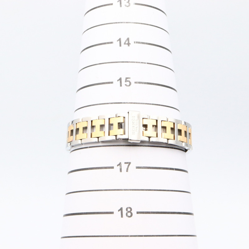 愛馬仕 Clipper 系列腕錶，鍍金不鏽鋼材質，女士款，白色，CL4.220-6