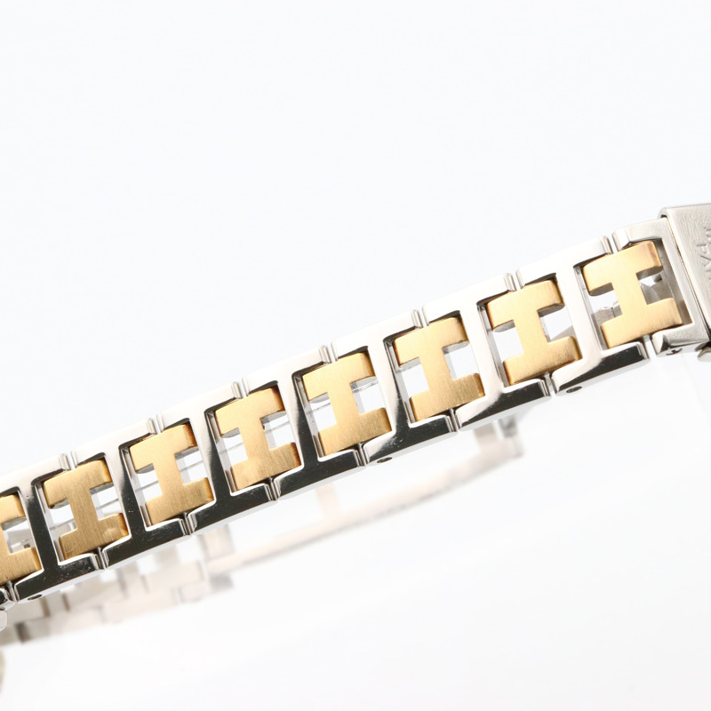 愛馬仕 Clipper 系列腕錶，鍍金不鏽鋼材質，女士款，白色，CL4.220-12