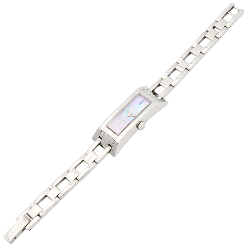 Gucci 女士不鏽鋼腕錶，粉紅錶殼飾面，110 毫米-3