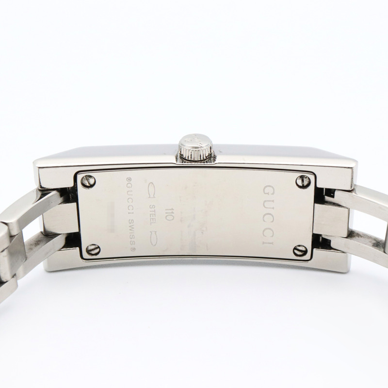 Gucci 女士不鏽鋼腕錶，粉紅錶殼飾面，110 毫米-5