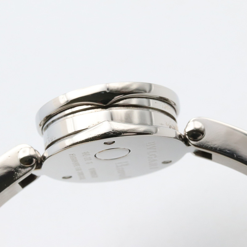 寶格麗 B-zero1 系列腕錶，不鏽鋼鑲鑽，女款，藍色錶殼 BZ22S-11