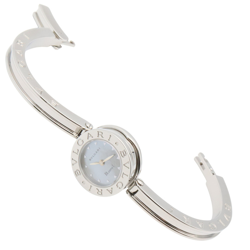 寶格麗 B-zero1 女士不鏽鋼腕錶，銀色錶殼，型號 BZ22S-3