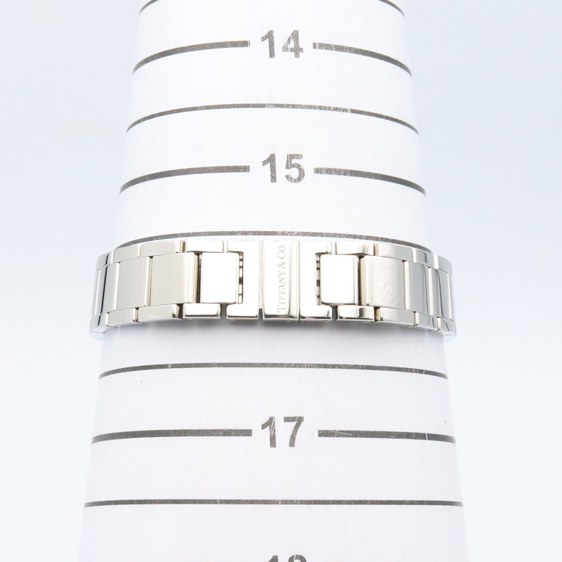 Tiffany Atlas 雙針鑲鑽腕錶，不鏽鋼材質，女款，藍色，63320803-6