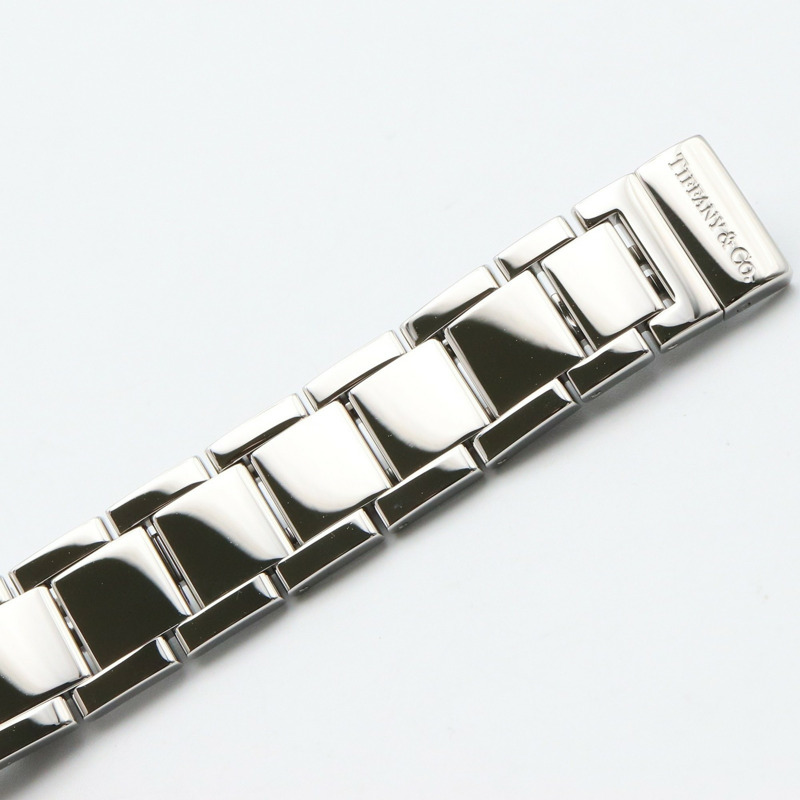 Tiffany Atlas 雙針鑲鑽腕錶，不鏽鋼材質，女款，藍色，63320803-8