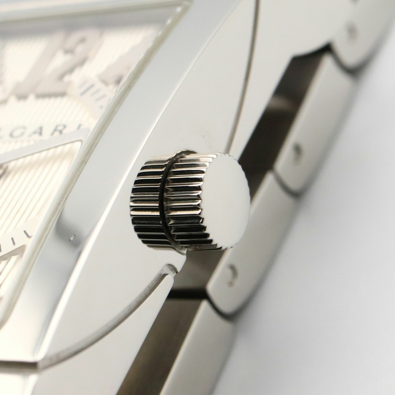 寶格麗 Rettangolo 系列不鏽鋼女士腕錶，銀色，RT39S-5