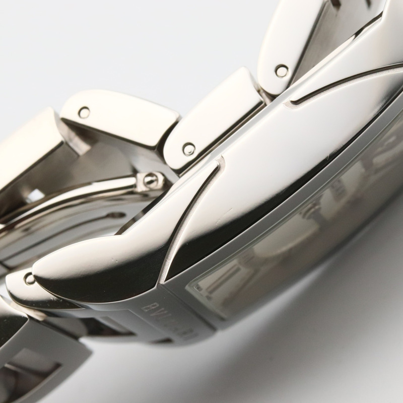 寶格麗 Rettangolo 系列不鏽鋼女士腕錶，銀色，RT39S-10