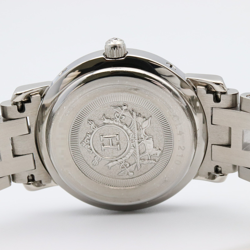 愛馬仕 Clipper 系列腕錶，不鏽鋼材質，女士款，灰色，CL4.210-4