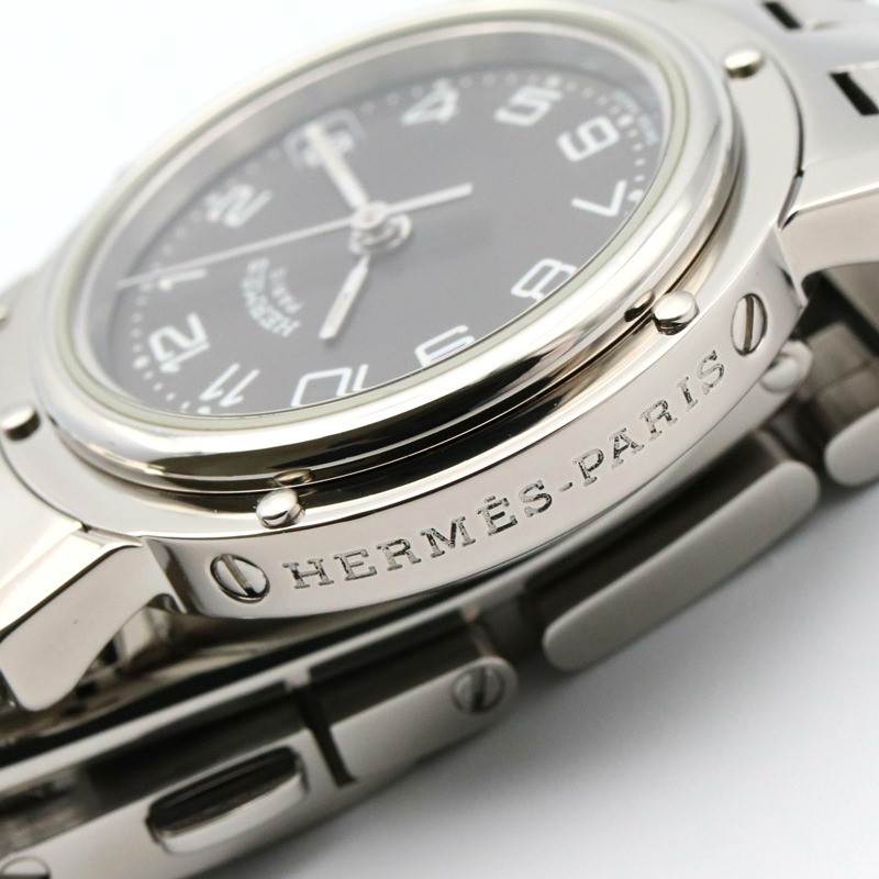 愛馬仕 Clipper 系列腕錶，不鏽鋼材質，女士款，灰色，CL4.210-10