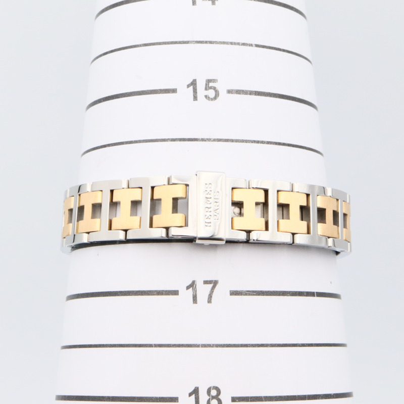 愛馬仕 Clipper 系列腕錶，鍍金不鏽鋼材質，女士款，白色，CL4.220-6