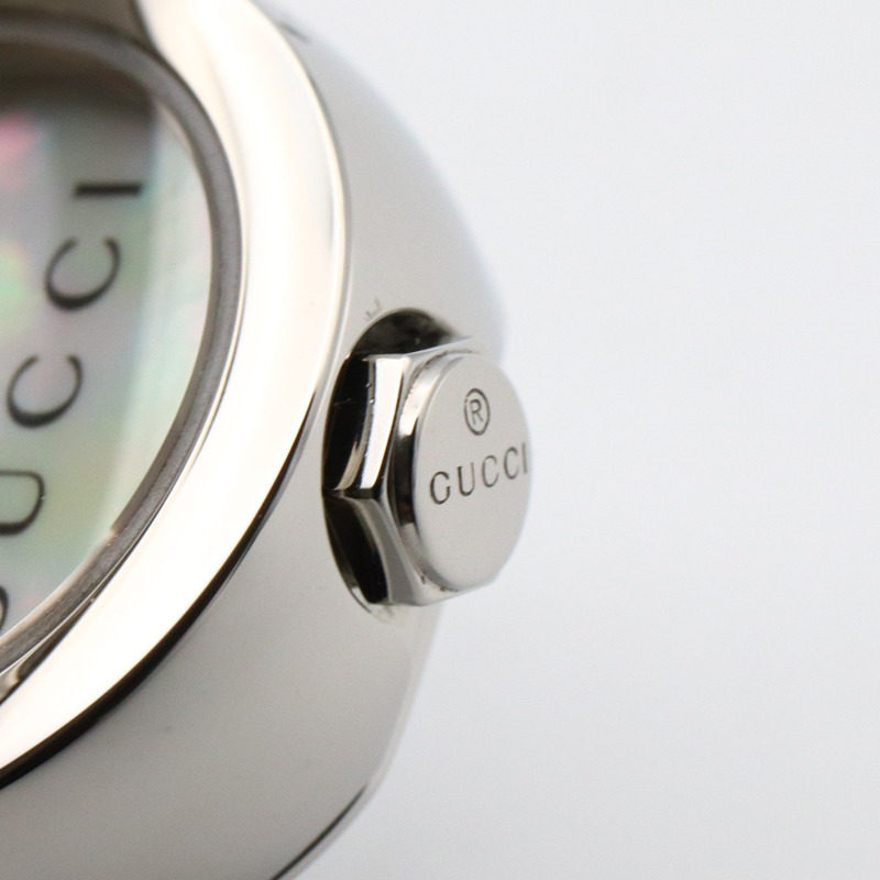 Gucci Toile 手鐲腕錶，不鏽鋼材質，女士款，白色，白色錶殼，YA112523-6