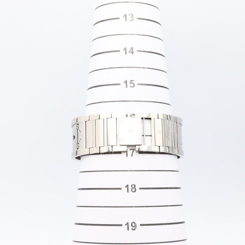 Gucci Toile 手鐲腕錶，不鏽鋼材質，女士款，白色，白色錶殼，YA112523-7