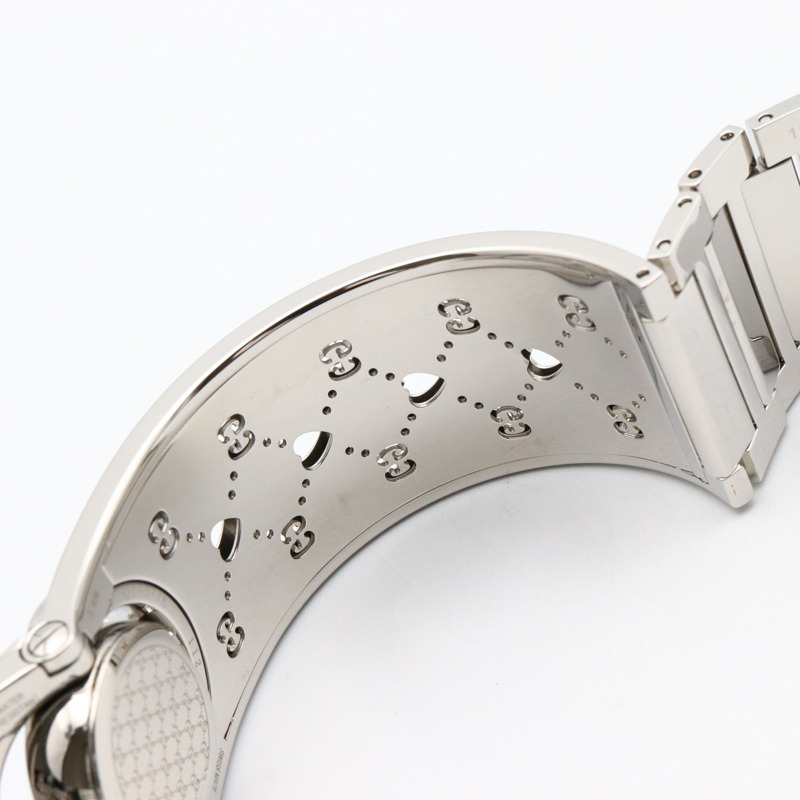 Gucci Toile 手鐲腕錶，不鏽鋼材質，女士款，白色，白色錶殼，YA112523-13