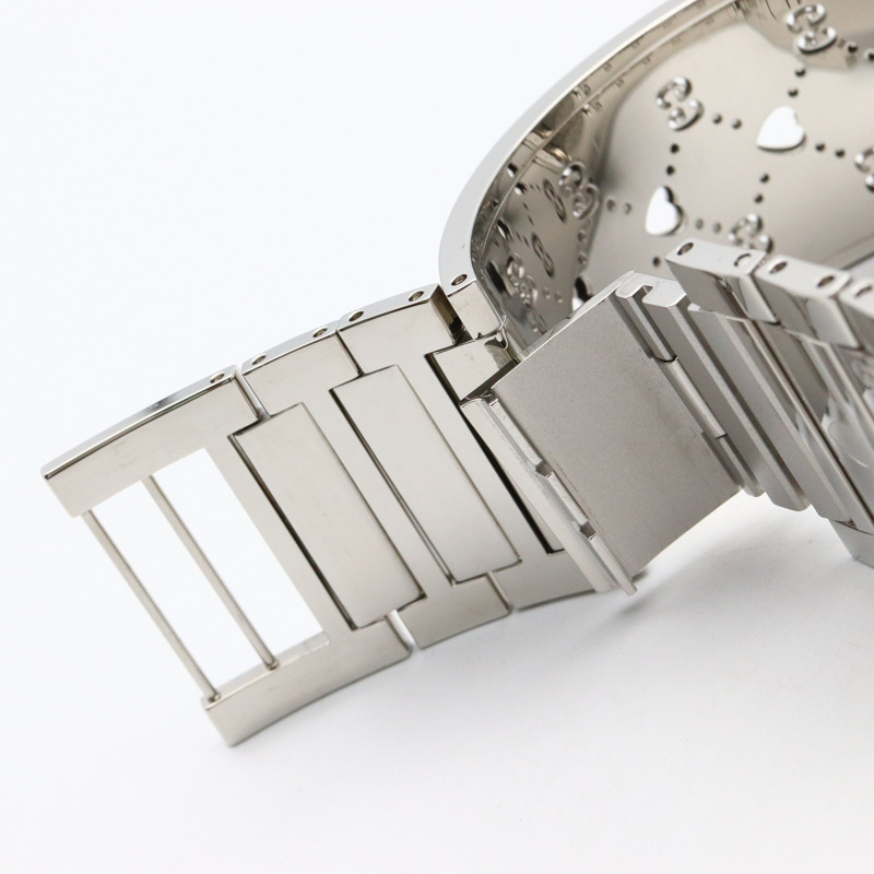 Gucci Toile 手鐲腕錶，不鏽鋼材質，女士款，白色，白色錶殼，YA112523-15