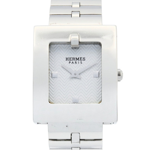 愛馬仕 BE1.110 女士白色不鏽鋼錶帶腕錶