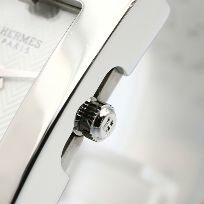 愛馬仕 BE1.110 女士白色不鏽鋼錶帶腕錶-5