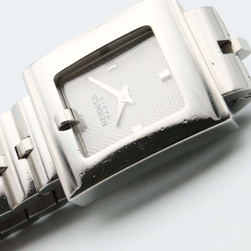 愛馬仕 BE1.110 女士白色不鏽鋼錶帶腕錶-9