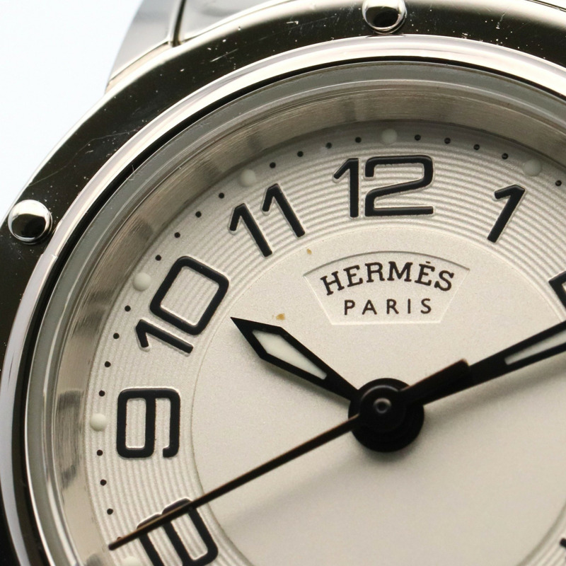 愛馬仕 Clipper Classic 女士不鏽鋼腕錶，銀色，CP1.210-10