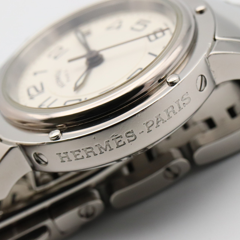 愛馬仕 Clipper Classic 女士不鏽鋼腕錶，銀色，CP1.210-13