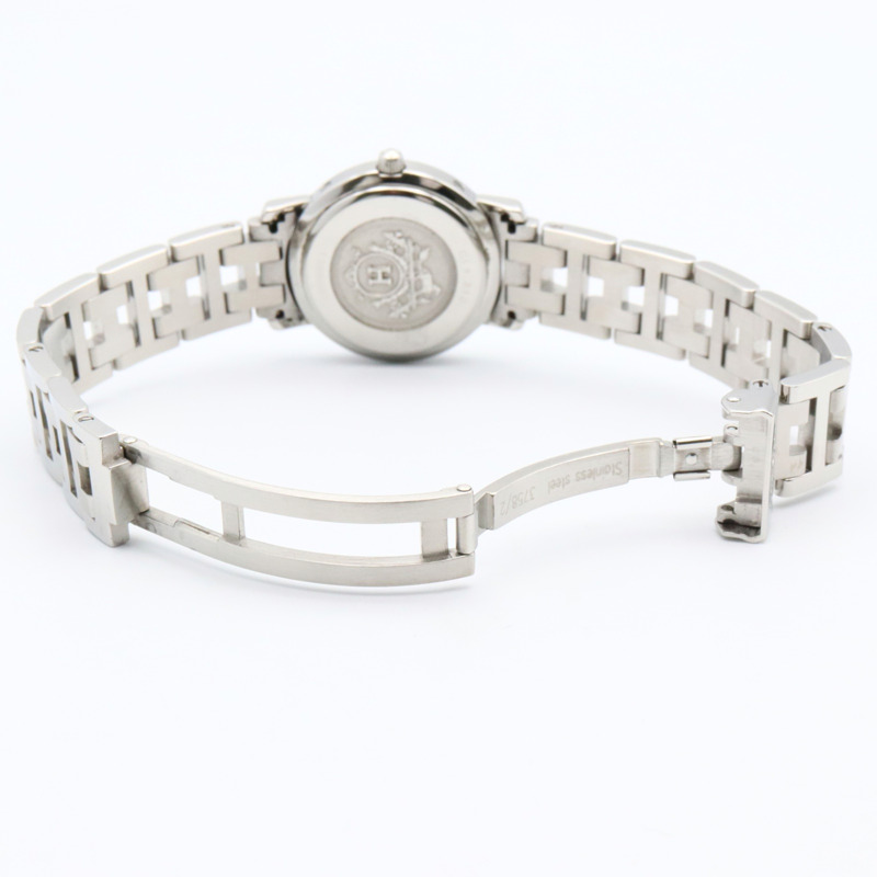 愛馬仕 Clipper 系列腕錶，不鏽鋼材質，女士款，粉紅色，CL4.210-3