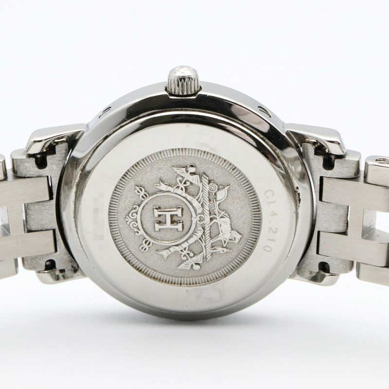 愛馬仕 Clipper 系列腕錶，不鏽鋼材質，女士款，粉紅色，CL4.210-4