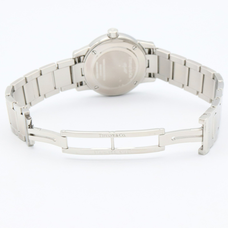 Tiffany & Co.) Atlas 女士不鏽鋼腕錶，黑色，Z1830.11.10A10A00A-3