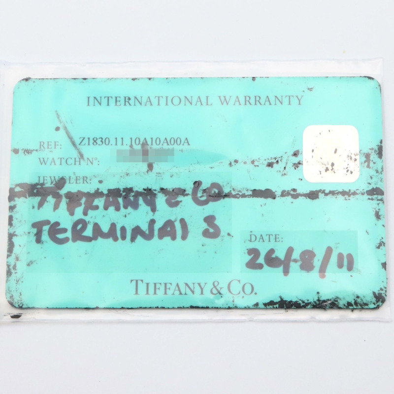 Tiffany & Co.) Atlas 女士不鏽鋼腕錶，黑色，Z1830.11.10A10A00A-8