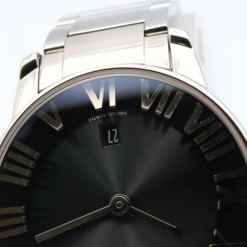 Tiffany & Co.) Atlas 女士不鏽鋼腕錶，黑色，Z1830.11.10A10A00A-11