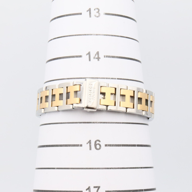 愛馬仕 Clipper 系列腕錶，鍍金不鏽鋼材質，女士款，象牙色，CL4.220-6