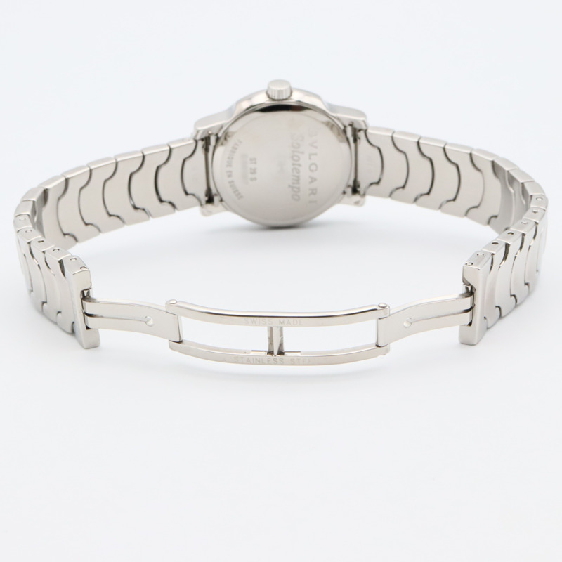 寶格麗 Solotempo 女士精鋼腕錶，黑色，ST29S-4