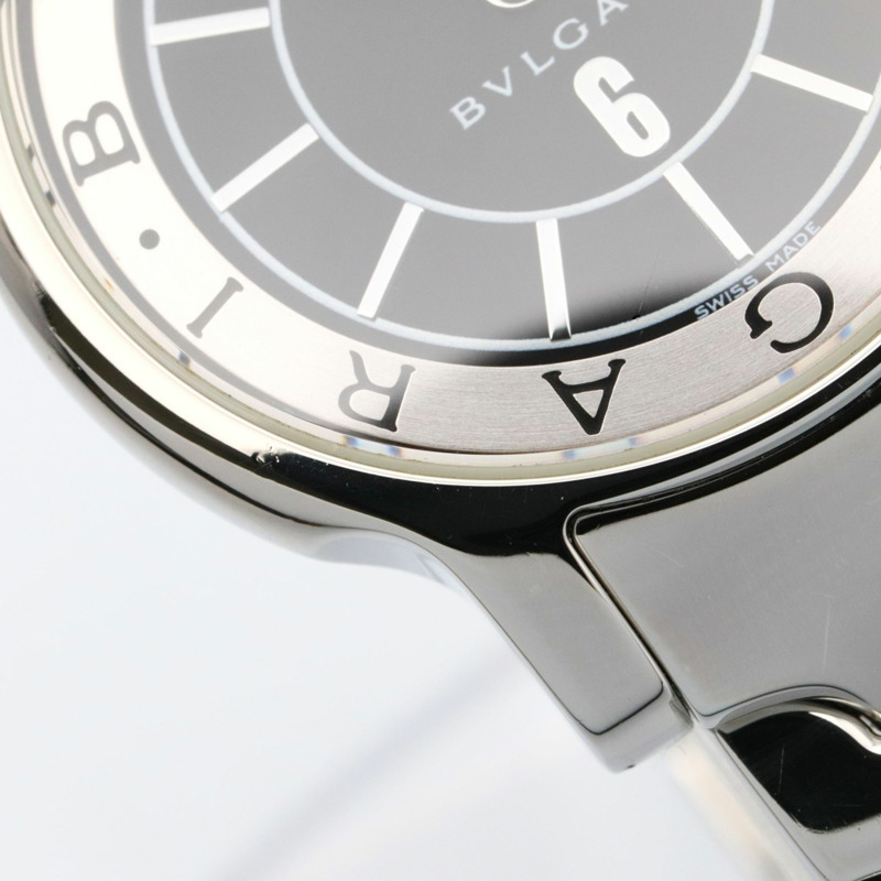 寶格麗 Solotempo 女士精鋼腕錶，黑色，ST29S-10