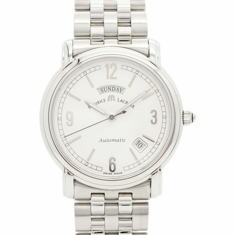 Maurice Lacroix Pontos 09777 銀色錶盤男士腕錶