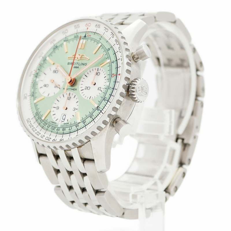 百年靈 Navitimer AB0139 綠色錶盤男士腕錶-2